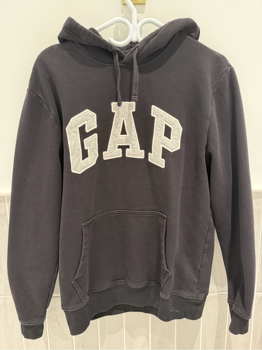 Black Hoodie with White GAP Logo